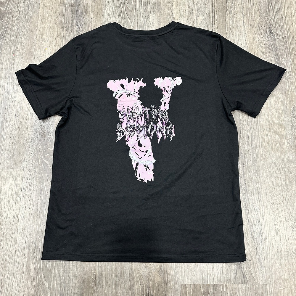 NEWS New Fashion Vlone x Fighting Demons TShirt Men's Medium Black Band Tshirt
